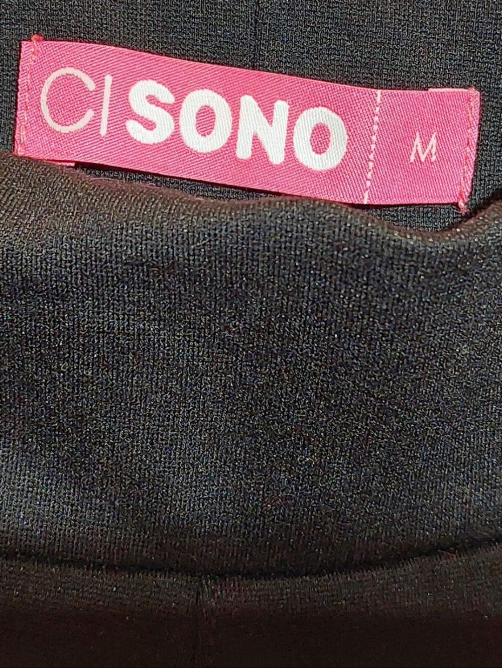 Ci Sono Black Ponte Skinny Pants with Gold Zipper Details - Picture 3 of 9